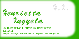 henrietta kugyela business card